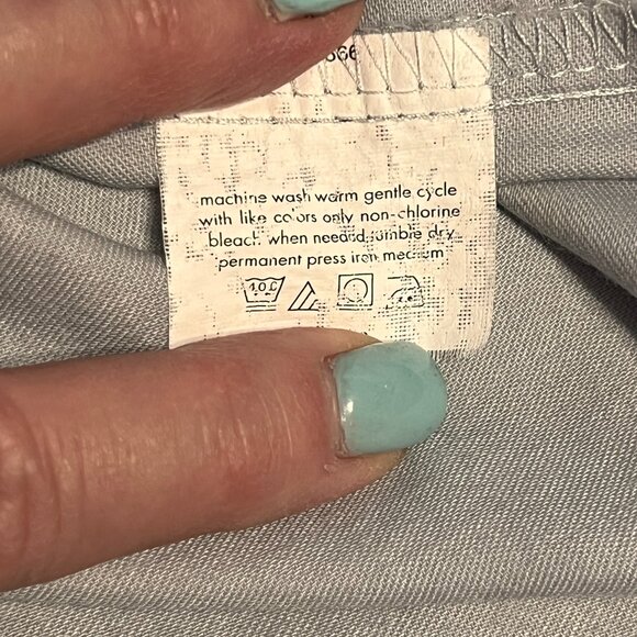 Geoffrey Beene Sateen Shirt  Men's Size 17-34/35 Button Up Fitted  No Iron‎ - Picture 5 of 6